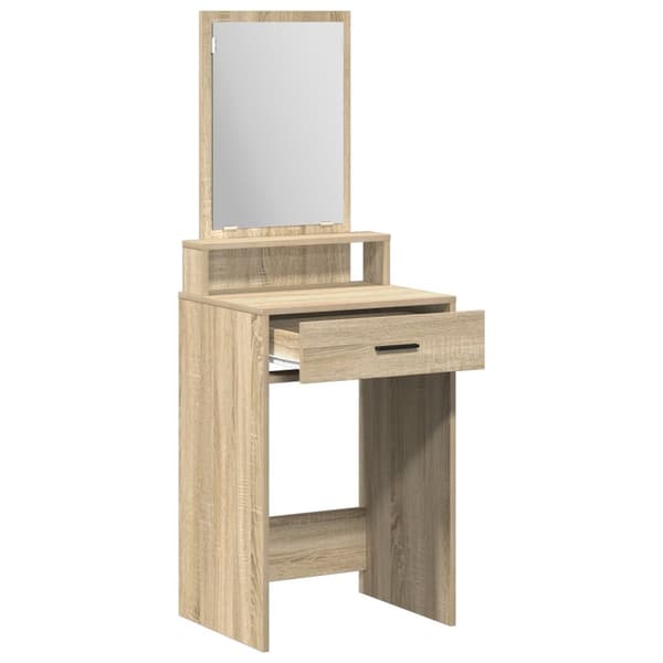 vidaXL Sonoma Ek Sonoma Ek Fanér 50 x 41 x 140 cm Lådor Sminkbord