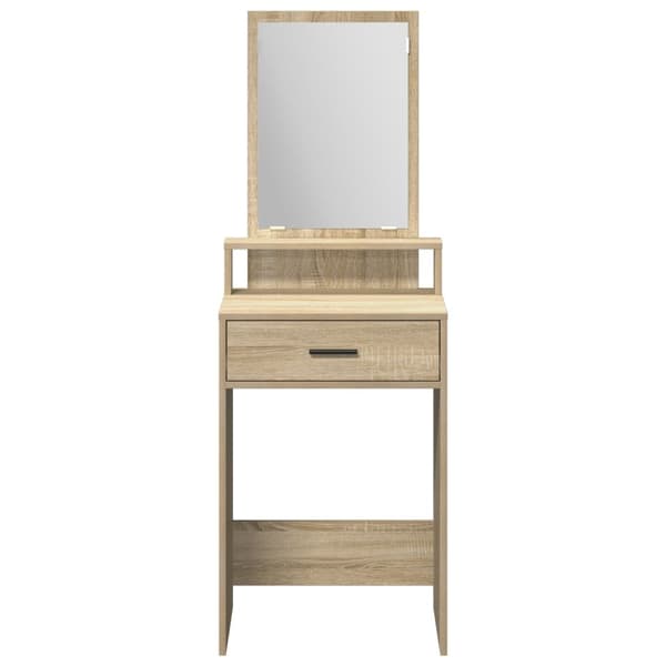 vidaXL Sonoma Ek Sonoma Ek Fanér 50 x 41 x 140 cm Lådor Sminkbord