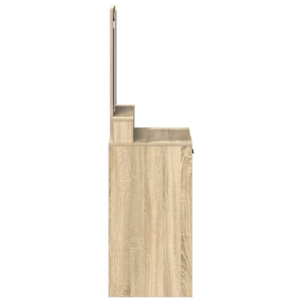vidaXL Sonoma Ek Sonoma Ek Fanér 50 x 41 x 140 cm Lådor Sminkbord