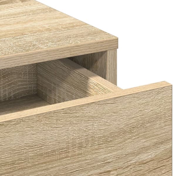 vidaXL Sonoma Ek Sonoma Ek Fanér 50 x 41 x 140 cm Lådor Sminkbord