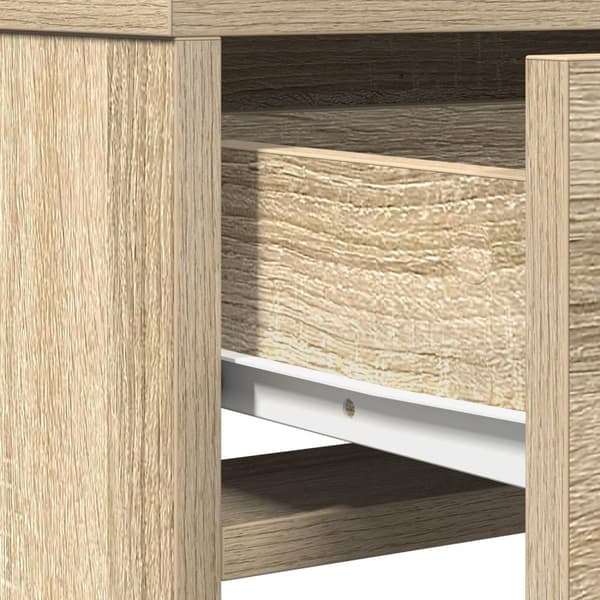 vidaXL Sonoma Ek Sonoma Ek Fanér 50 x 41 x 140 cm Lådor Sminkbord