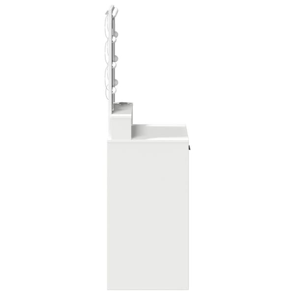 vidaXL Vit MDF 50 x 41 x 140 cm Spegel Sminkbord Rektangulärt