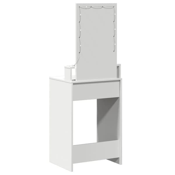 vidaXL Vit MDF 50 x 41 x 140 cm Spegel Sminkbord Rektangulärt