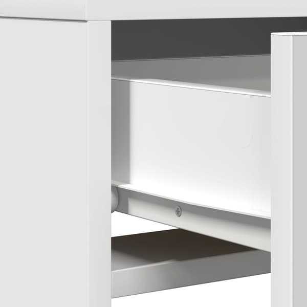vidaXL Vit MDF 50 x 41 x 140 cm Spegel Sminkbord Rektangulärt