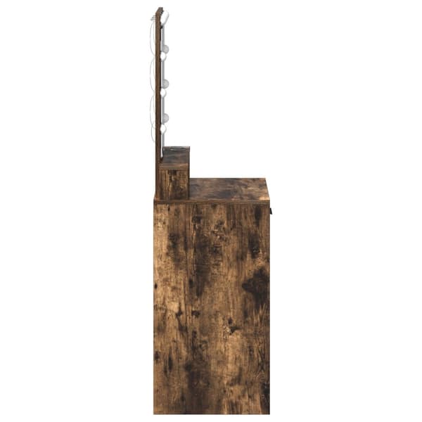 vidaXL Røget Eg Konstrueret Træ 50 x 41 x 140 cm Spejl Spejlbord