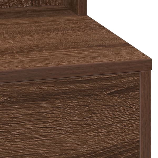 vidaXL Brune Egetræ Konstrueret træ 50 x 41 x 135 cm Spejl Sminkebord