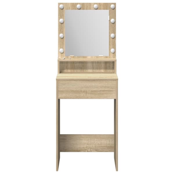 vidaXL Sonoma Oak MDF, Speglar 50 x 41 x 135 cm Sonoma Oak Sminkbord