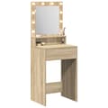 Miniatyrbild 1 av 11: vidaXL Sonoma Oak MDF, Speglar 50 x 41 x 135 cm Sonoma Oak Sminkbord