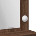 Miniatyrbilde 9 av 11: vidaXL Sminkebord med LED Lys - Brun Eik - 50x41x135 cm