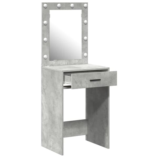 vidaXL Beton grå Spånplade 50 x 41 x 135 cm Spejl Moderne Makeupbord