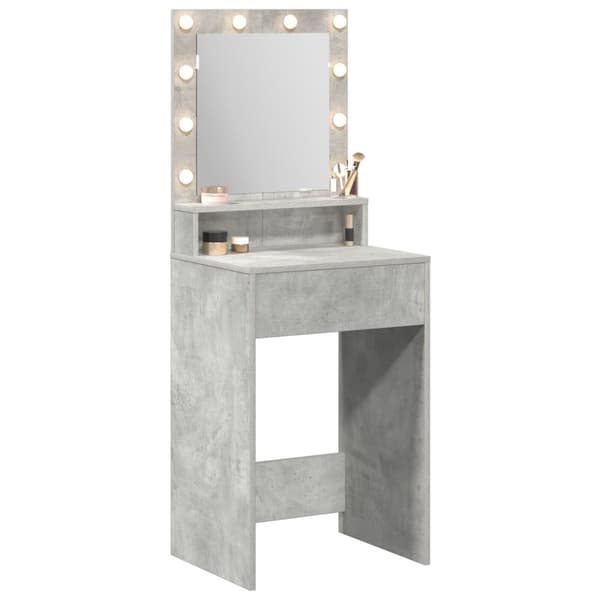 vidaXL Betonggrå MDF med betongeffekt 50 x 41 x 135 cm Sminkbord