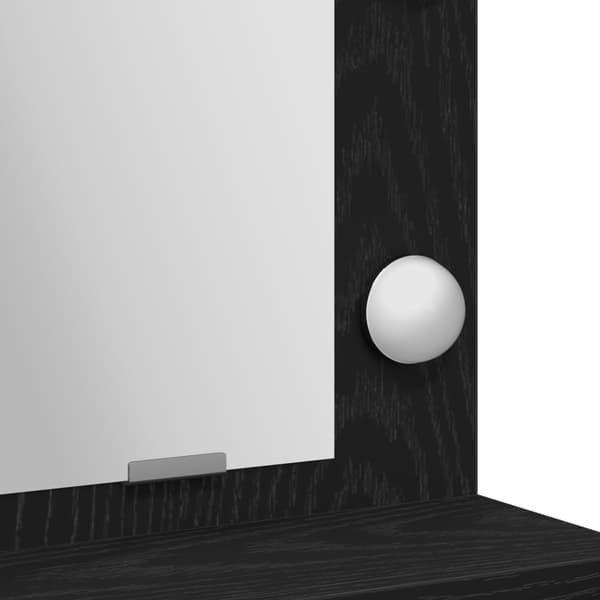 vidaXL Svart ek Konstruerat trä 50 x 41 x 135 cm Sminkbord Rektangulär
