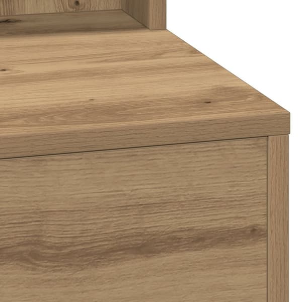 vidaXL Artisan ek Konstruerat trä 50 x 41 x 135 cm Spegel Sminkbord