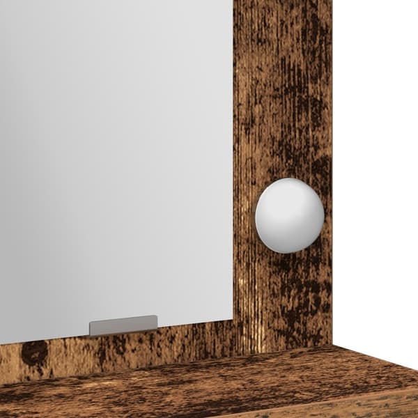 vidaXL Gammelt træ Træ og glas 50 x 41 x 135 cm Makeupbord