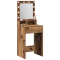 Miniatyrbillede 1 af 11: vidaXL Gammelt træ Træ og glas 50 x 41 x 135 cm Makeupbord
