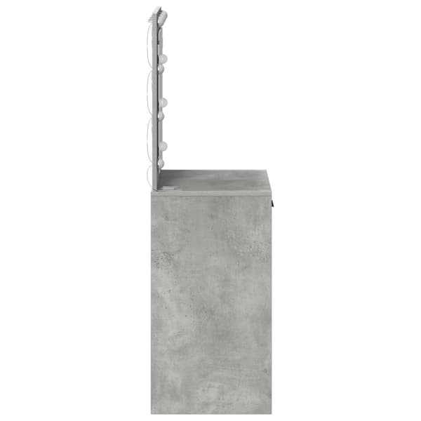 vidaXL Betonggrå Spånskiva 50 x 41 x 135 cm Spegel Modernt sminkbord
