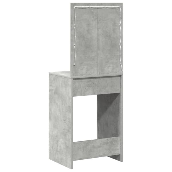 vidaXL Betonggrå Spånskiva 50 x 41 x 135 cm Spegel Modernt sminkbord