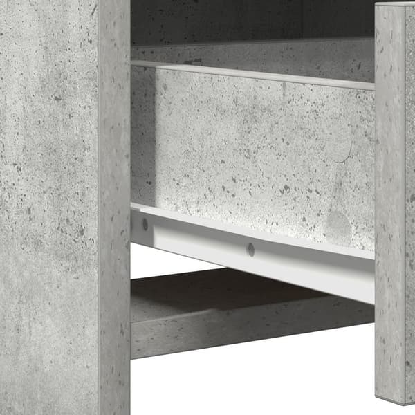 vidaXL Betonggrå Spånskiva 50 x 41 x 135 cm Spegel Modernt sminkbord