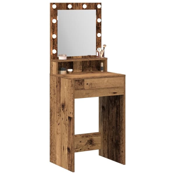 vidaXL Gamla trä Trä och glas 50 x 41 x 135 cm Smyckebord Rektangulärt