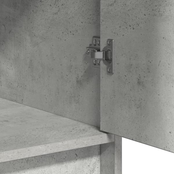 vidaXL Set med 3 Betonggrå MDF med betongfinish Medium Sminkbord