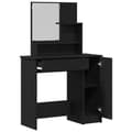 Miniatyrbilde 4 av 11: vidaXL Svart Eikebord med Speil - 86,5 x 35 x 136 cm