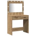 Miniatyrbillede 4 af 11: vidaXL Sæt af 2 Artisan eg Konstrueret træ Medium Dressing Table