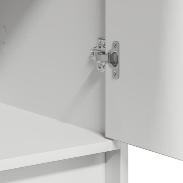vidaXL Set av 3 Vit MDF, Glas Kompakt Sminkbord Rektangulär