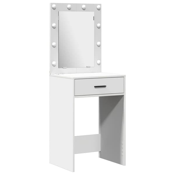 vidaXL Set med 2 Vit MDF Medium Sminkbord Rektangulärt Modern