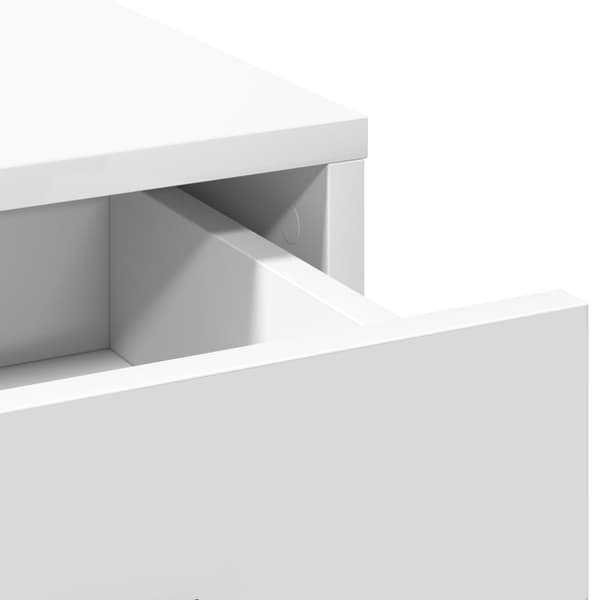 vidaXL Set med 2 Vit MDF Medium Sminkbord Rektangulärt Modern