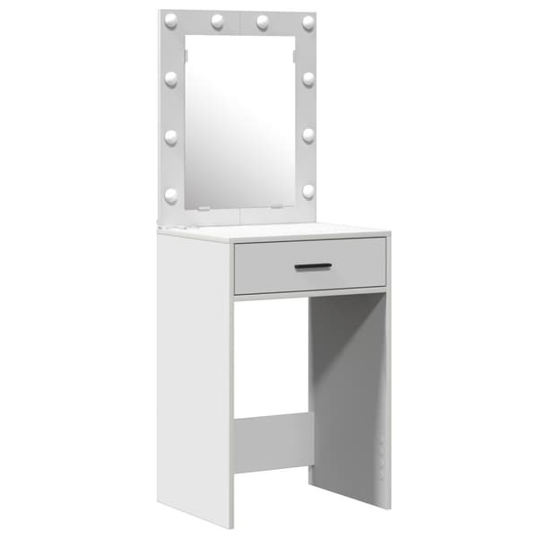 vidaXL Set om 2 Vitt MDF Medium Smyckebord Rektangulär Samtida