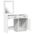 Miniatyrbild 5 av 11: vidaXL Set om 2 Vitt MDF Medium Smyckebord Rektangulär Samtida