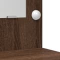 Miniatyrbillede 9 af 11: vidaXL Sæt af 2 Brun egetræ MDF og glas Medium Makeupbord