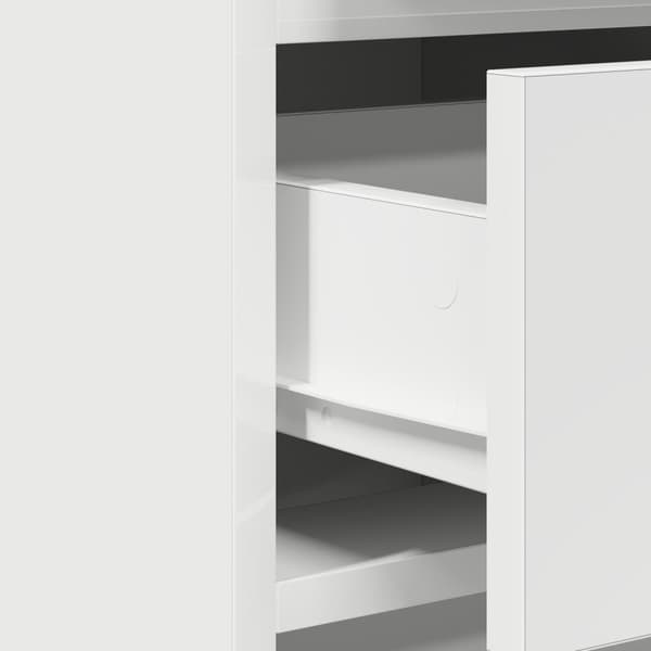 vidaXL 2-delt sminkebordsett med LED hvit konstruert tre