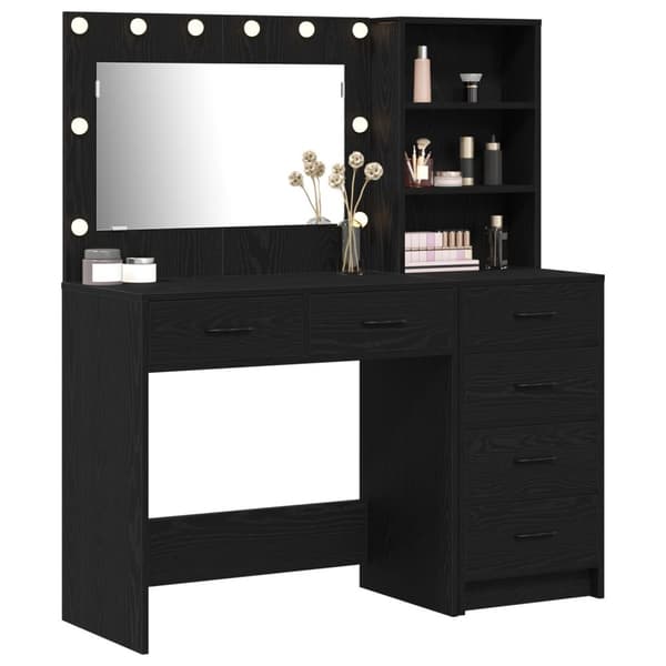 vidaXL Set om 2 Svart ek MDF 40*40.7*135 cm Högskåp Rektangulär