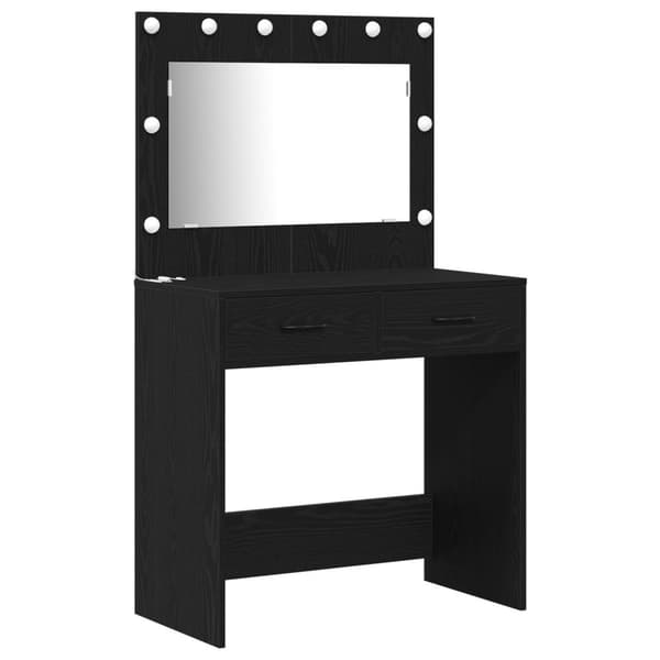 vidaXL Set om 2 Svart ek MDF 40*40.7*135 cm Högskåp Rektangulär