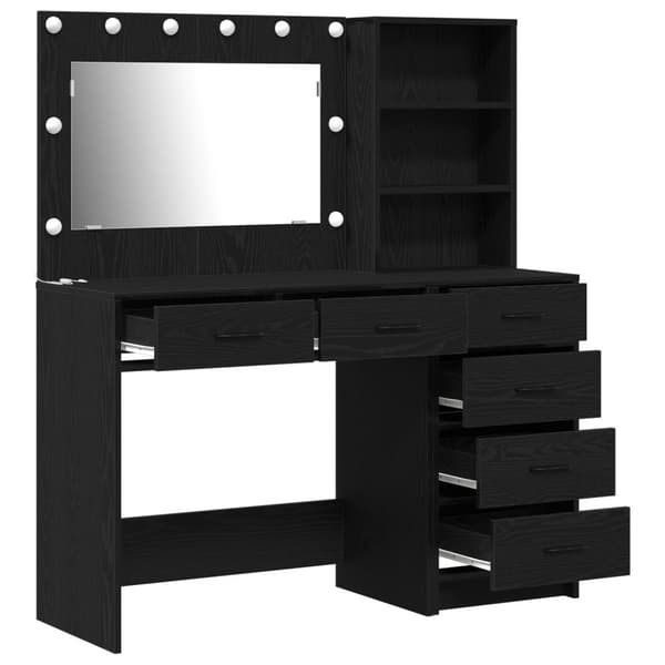 vidaXL Set om 2 Svart ek MDF 40*40.7*135 cm Högskåp Rektangulär