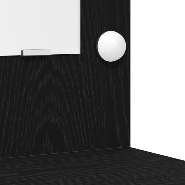 vidaXL Set om 2 Svart ek MDF 40*40.7*135 cm Högskåp Rektangulär