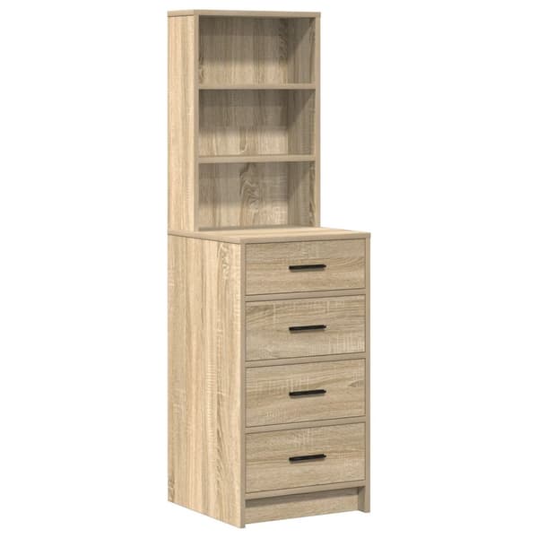 vidaXL Set med 3 Sonoma ek Konstruerat trä 40x40.7x135 cm Förvaring