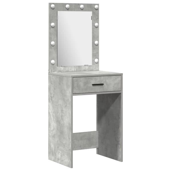 vidaXL Set med 2 Betonggrå MDF, betong Standard Betonghighboard