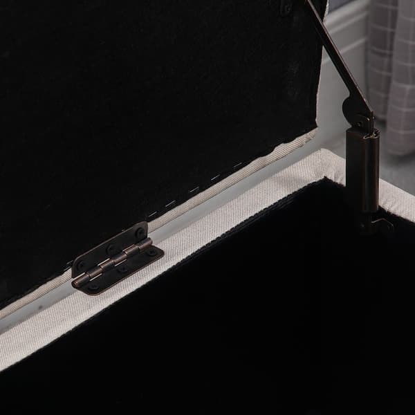 Bänk med förvaring, 100x40x44 cm, Krämvit