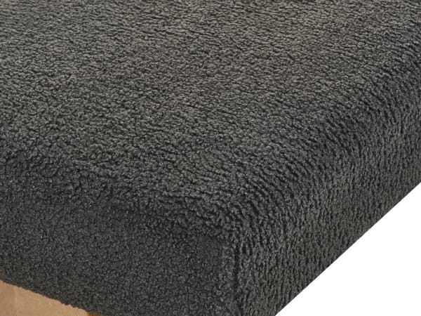 Benk Svart Mørkebrun Bouclé Tre 118 x 46 x 48 cm Moderne design Sittebenk Entré Soverom