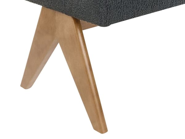 Benk Svart Mørkebrun Bouclé Tre 118 x 46 x 48 cm Moderne design Sittebenk Entré Soverom