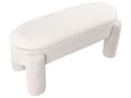 Miniatyrbilde 8 av 11: Oppbevaringsbenk for Soverom Off-White Polyester Boucle Polstring Moderne Design Solid Farge Stue Møbler