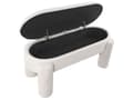 Miniatyrbilde 9 av 11: Oppbevaringsbenk for Soverom Off-White Polyester Boucle Polstring Moderne Design Solid Farge Stue Møbler