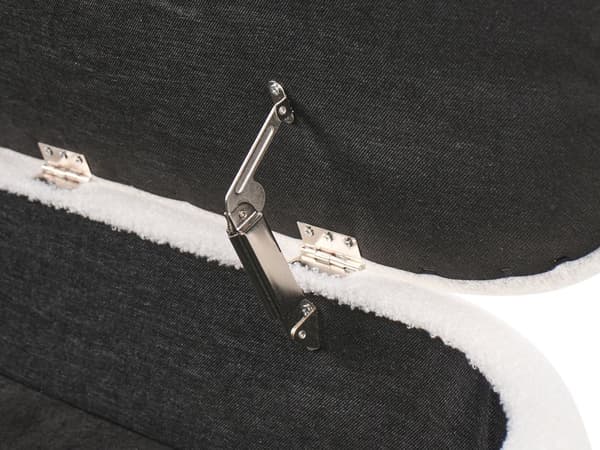Oppbevaringsbenk for Soverom Off-White Polyester Boucle Polstring Moderne Design Solid Farge Stue Møbler
