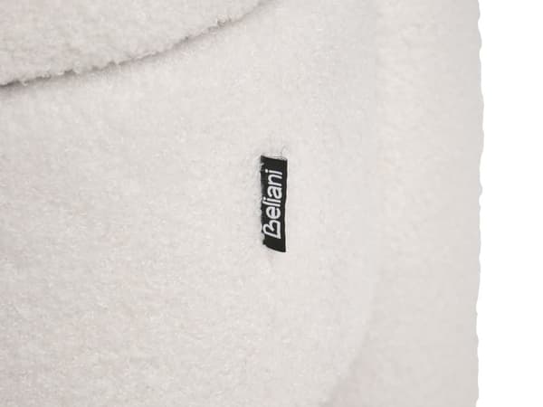Oppbevaringsbenk for Soverom Off-White Polyester Boucle Polstring Moderne Design Solid Farge Stue Møbler