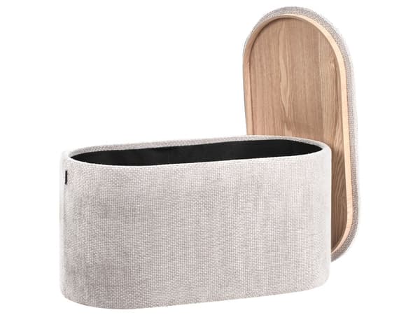 Oppbevaringsbenk for Soverom Grå Chenille Polyester Polstring Moderne Design Solid Farge Stue Møbler