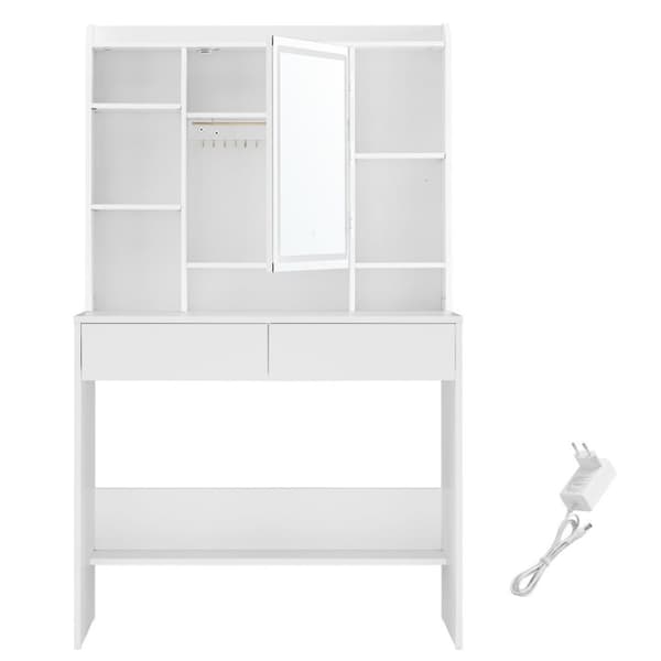 LED-sminkebord, 3 farver med justerbar lysstyrke