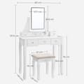 Miniatyrbillede 4 af 7: Toiletbord med LED-belysning i 3 farver, Toiletbord med LED-belysning i 3 farver