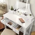 Miniatyrbillede 6 af 7: Toiletbord med LED-belysning i 3 farver, Toiletbord med LED-belysning i 3 farver